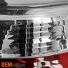 For 2007-2012 GMC Acadia LED Chrome Red Brake Tail Light Outer+Inner Driver 2Pcs