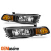 For 2002-2003 MITSUBISHI GALANT [Halogen Type] Black Headlights Pair Left+Right