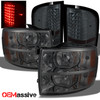 Fits 07-13 Silverado Smoked Headlights Replacement + Smoke LED Tail Lights Lamps