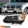 For 2011-2014 BMW X3 F25 HID Projector Black Headlight Left w/ non-Auto leveling