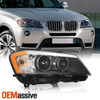 For 2011-2014 BMW X3 F25 HID Projector Black Headlight Right w/non-Auto leveling