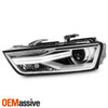 For 2016-2018 Audi Q3 HID Type Projector Black Headlight Left w/ LED DRL Running