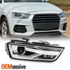 For 2016-2018 Audi Q3 HID Type Projector Black Headlight Right w/LED DRL Running