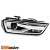 For 2016-2018 Audi Q3 HID Type Projector Black Headlight Right w/LED DRL Running