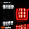 For 15-20 Ford F150 [Dual U-LED Tube] Tail Light Rear Brake Lamp Black Lens