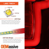 For 15-20 Ford F150 [Dual U-LED Tube] Tail Light Rear Brake Lamp Black Lens