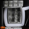 For 15-20 Ford F150 [Dual U-LED Tube] Tail Light Rear Brake Lamp Black Lens