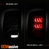 For 09-18 Dodge Ram 1500 2500 3500 3D LED Black Smoke Tail Light Pair Left+Right