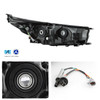 For 2014-2016 Toyota Highlander [Halogen Type] Projector Black Headlights Pair