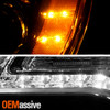 For 2011-2014 Chrysler 300 [HID W/O AFS] Chrome Projector Headlight Pair Side