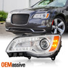 For 2011-2014 Chrysler 300 [HID W/O AFS] Chrome Projector Headlight Driver Side