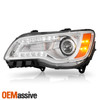 For 2011-2014 Chrysler 300 [HID W/O AFS] Chrome Projector Headlight Driver Side
