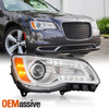 For 2011-2014 Chrysler 300 [HID W/O AFS] Chrome Projector Headlight Passenger