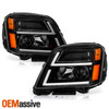 For 2010-2015 GMC Terrain Projector Black Headlights Pair w/LED DRL Amber-Signal