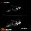 For 2010-2015 GMC Terrain Projector Black Headlights Pair w/LED DRL Amber-Signal