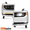 For 2016-2018 Chevy Silverado 1500 Full LED Headlights Headlamp Driver-Passenger