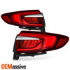 For 2018-2021 Buick Enclave Halogen Chrome Red Tail Lights Outer Pair w/LED Tube