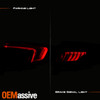 For 2018-2021 Buick Enclave Halogen Chrome Red Tail Lights Outer Pair w/LED Tube