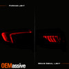For 2018-2021 Buick Enclave Halogen Chrome Red Tail Light Outer Left w/LED Tube