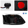 For 2022-2026 Jeep Compass Halogen Black Red Tail Light Outer Pair w/LED Running