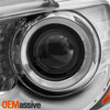 For 2011-2014 Chrysler 200 Halogen Type Projector Chrome HeadLamp Pair w/LED DRL