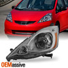 For 2009-2014 Honda Fit Halogen Type Headlight Chrome Housing Driver Assembly