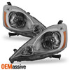 For 2009-2014 Honda Fit Halogen Type Headlight Chrome Housing Assembly Pair