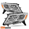 For 2013-2016 Nissan Pathfinder Halogen Type Headlights Headlamp Chrome Assembly