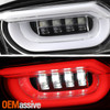 For 2019-2024 Chevy Camaro LED Tube Black Clear Tail Lights Pair w/Welcome Lamp