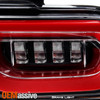 For 2019-2024 Chevy Camaro LED Tube Black Red Tail Lights Pair w/Welcome Lamp