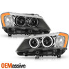 For 2011-2013 BMW X3 F25 HID Type Projector Black Headlights Pair w/ AFS LED DRL