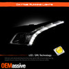 For 2014-2019 Cadillac CTS Base Halogen Projector Headlight Driver w/LED Bar DRL