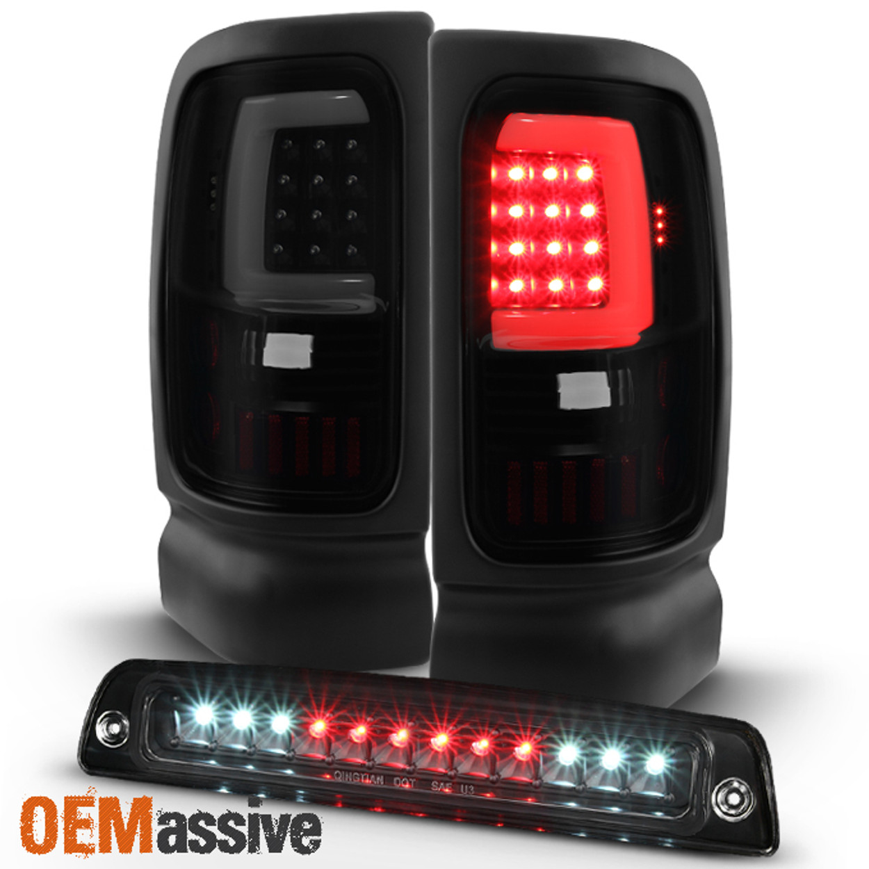 NPAUTO LED Third 3rd Brake Light Cargo Lamp Replacement for 1994-2001 Dodge Ram 1500 2500 3500 High Mount Stop Light Assembly