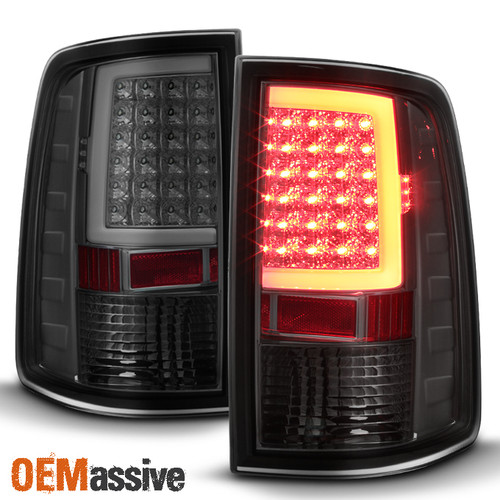 Fits 2009-2018 Dodge Ram 1500 10-18 2500/3500 Smoked LED Tube Tail Lights Lamp