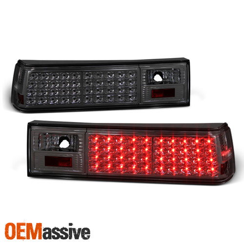 Fits Smoked 87-93 Ford Mustang Full LED Tail Lights Lamps Left+Right