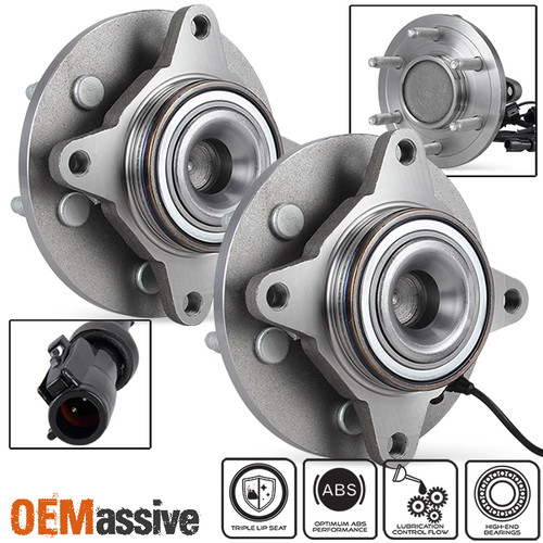 Fit 03-06 Expedition Navigator of 2 FRONT Wheel Hub & Bearing + ABS + Lug 515042