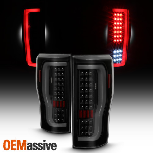 Fit 2017-2019 Ford F250/F350 Superduty Red Clear Full LED DRL Tube Tail Lights Fit 2017-2019 Ford F250/F350 Superduty Red Clear Full LED DRL Tube Tail Lights
