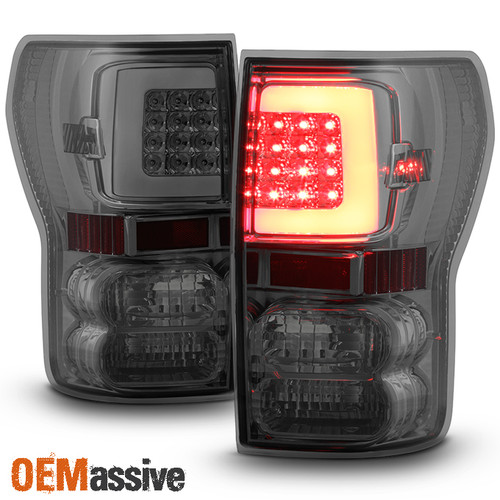 [Upgrade] Fits 2007-2013 Toyota Tundra LED Tube Smoked Tail Lights Brake Lamps