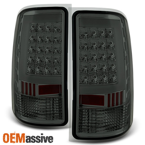 Fit 2007-2013 GMC Sierra 1500 07-14 2500HD 3500HD Smoked LED Tail Lights Lamps