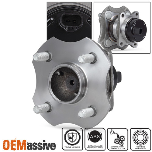 Fits 04-06 Scion xA | xB REAR Wheel Hub & Bearing+ ABS Ring & 4 Lug Bolts 512209