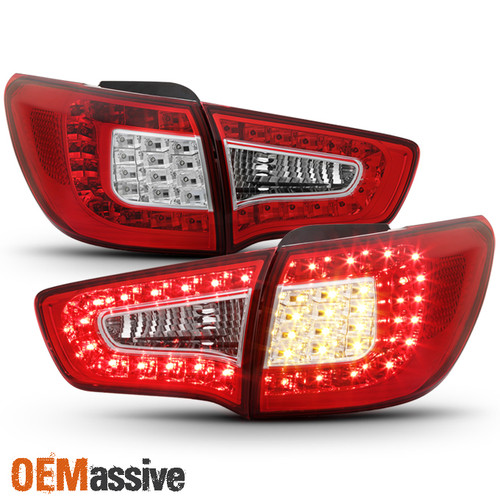Fits 2011-2013 Sportage EX SX LX Red Clear LED Signal Tail Lights Brake Lamps