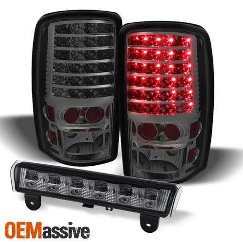 Fit 00-06 Suburban Tahoe Yukon Denali LED Smoked Tail Lamps & 3rd Brake Light