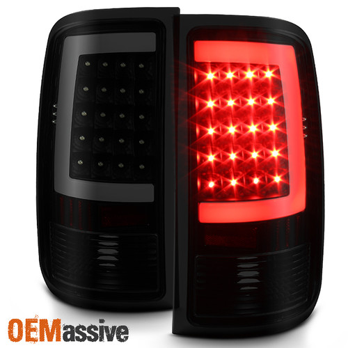 Fit 2007-2013 GMC Sierra 1500 07-14 2500HD 3500HD Black Smoked LED Tail Lights