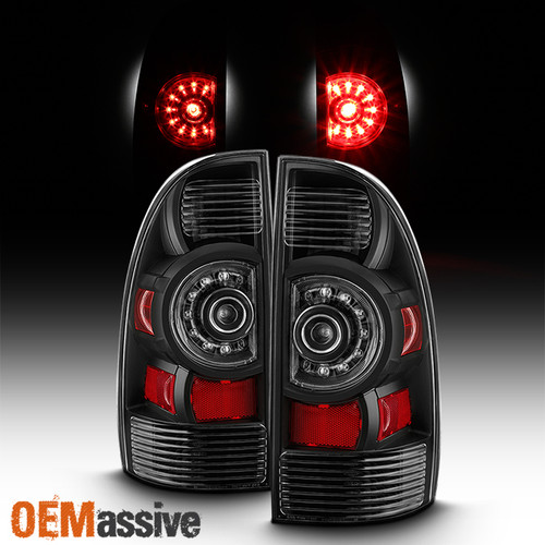 [Black Edition] Fits 05-15 Toyota Tacoma LED Tail Lights Brake Lamps Replacement