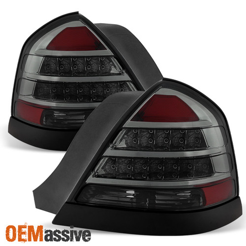 Fit 1998-2011 Ford Crown Victoria LED Smoked Tail Lights L+R