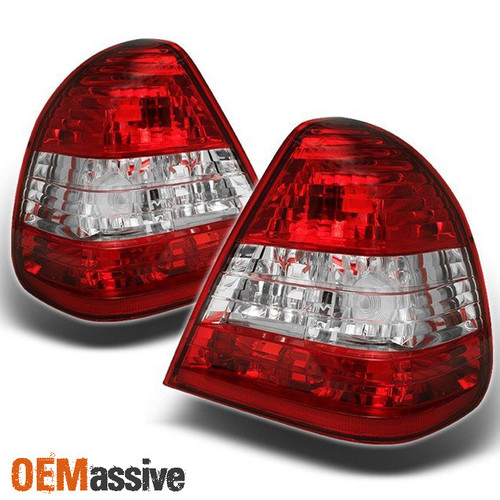 Fits 94-00 Benz W202 C-Class C202/C230/C280/C36/C43 Amg Red Clear Tail Lights
