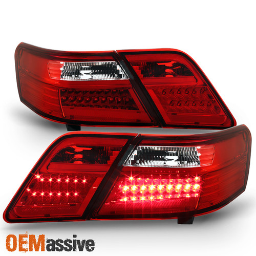 Fits 2007-2009 Toyota Camry 4Pcs Red LED Signal Tail Lights Pair Brake Lamps Set