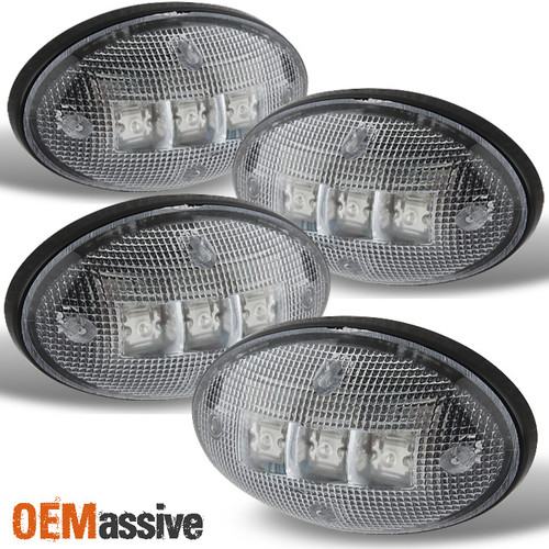 Fits 99-10 Ford F250 F350 F450 Superduty Dually Clear Fender Marker LED Lights