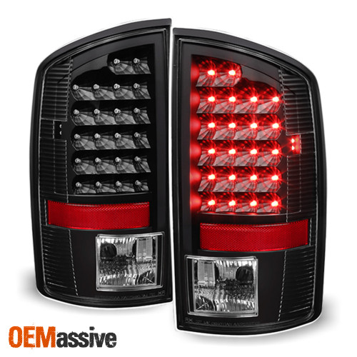 Fit Black 2007-2008 Ram 1500 07-09 2500/3500 LED Tail Brake Lights Lamps L+R