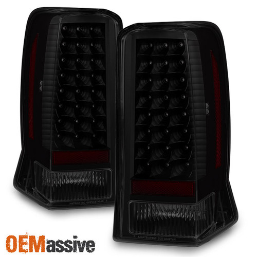 Fits 02-06 Cadillac Escalade 2003-2006 Escalade ESV LED Black Smoked Tail Lights